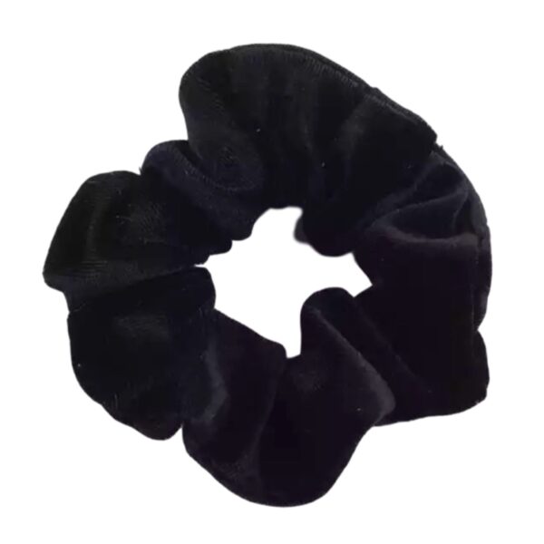 Velvet scrunchie zwart
