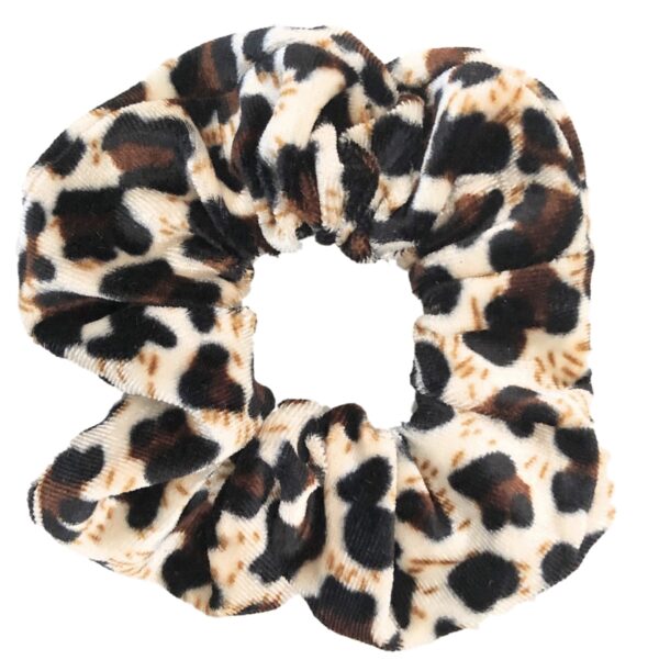 Velvet Leopard Scrunchie